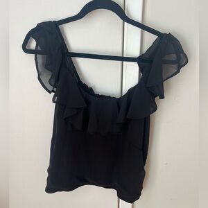 Abercrombie & Fitch Ruffle Trim Blouse